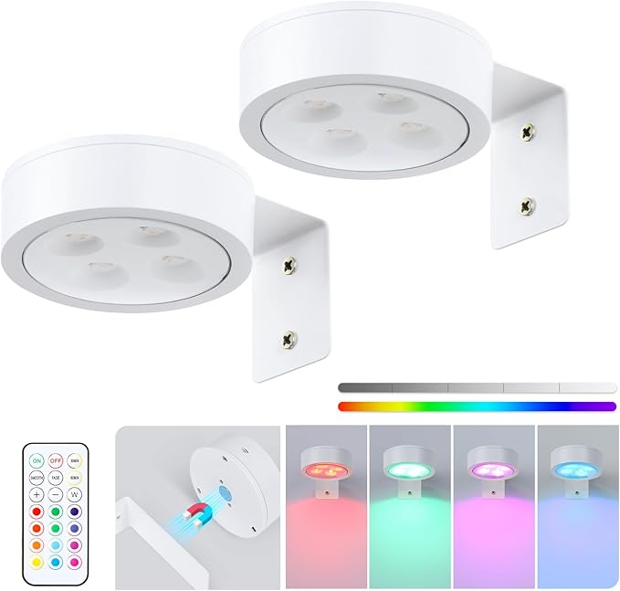 2Pcs Picture Lights for Wall, 13 Color RGB Magnetic Led Art Display Light for - Image 8