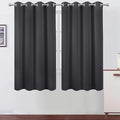 LEMOMO Dark Grey Blackout Curtains 52 x 63 Inch Length/Set of 2 Curtain by Lemomo