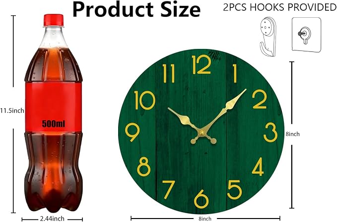 Wall Clock, Modern Wall Clocks Battery Operated, Silent Non Ticking Clock - Image 3