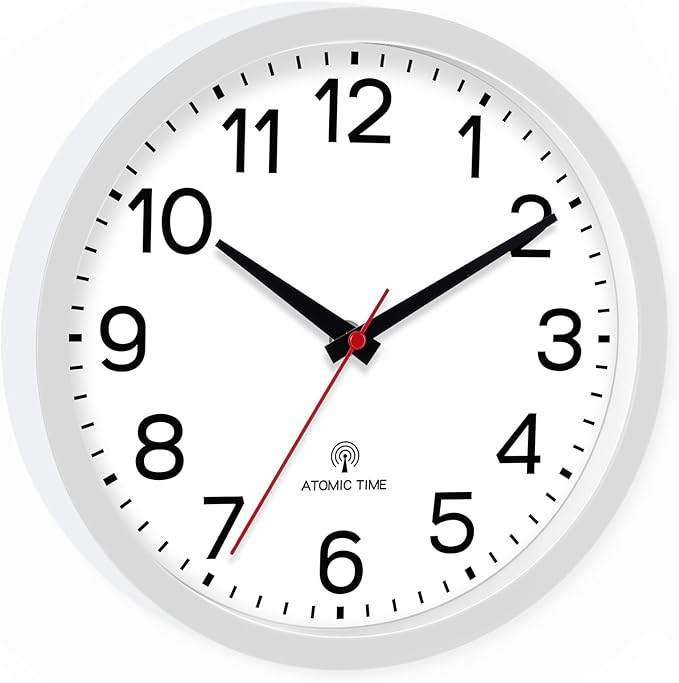 AKCISOT Atomic 10 Inch Wall Clock, Analog Indoor Battery Operated Clock - Image 2