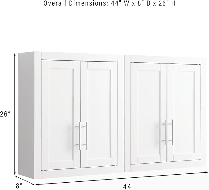 Crosley Furniture Savannah 2-Piece Wall Kitchen Storage Cabinet, Cabinets - Image 3