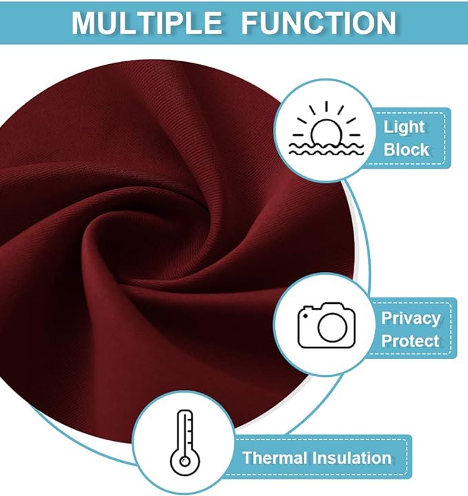 RYB HOME Privacy Curtain for Sliding Glass Door, Light Block Noise Reduce - Image 6
