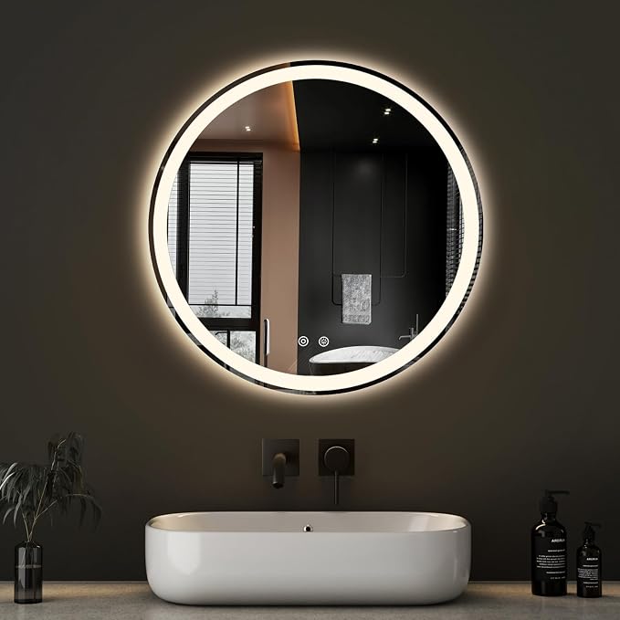 DUMOS 24 Inch Round LED Bathroom Mirror by DumosLifestyle