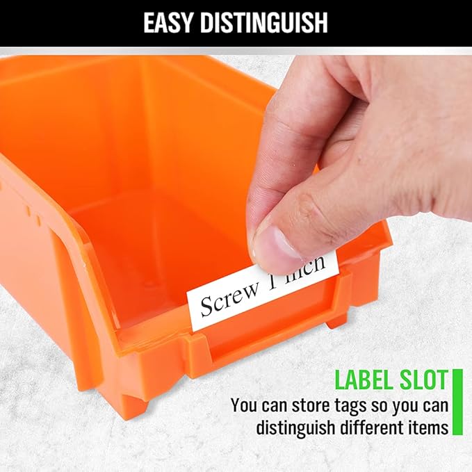 SWANLAKE GARDEN TOOLS 30-Bin Wall-Mounted Storage Bins, Heavy-Duty Garage Tool - Image 4