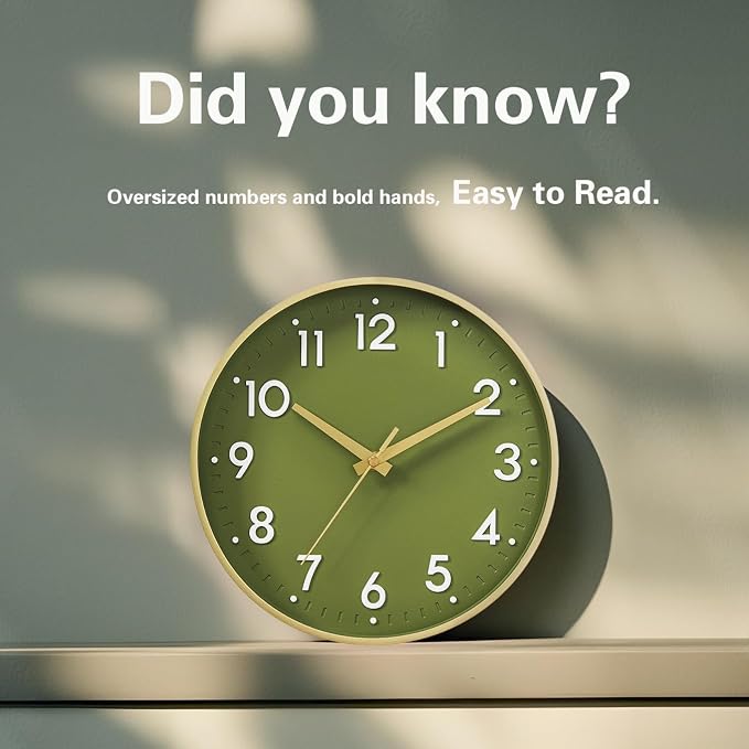 Mosewa Wall Clock 8 Inch, Battery Operated Silent Non-Ticking Modern Analog - Image 5