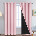 Yakamok Full Blackout Curtains 84 Inches Long, 2 Thick Layers Grommet Top by Yakamok