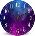 Mxocom Colourfull Sky Wall Clock Blue Purple Nebula White Colour Star 10 Inch by Mxocom