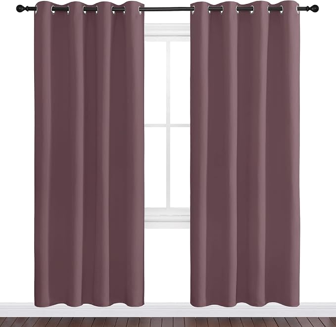 NICETOWN Dry Rose Blackout Curtains 78" Long - Image 2