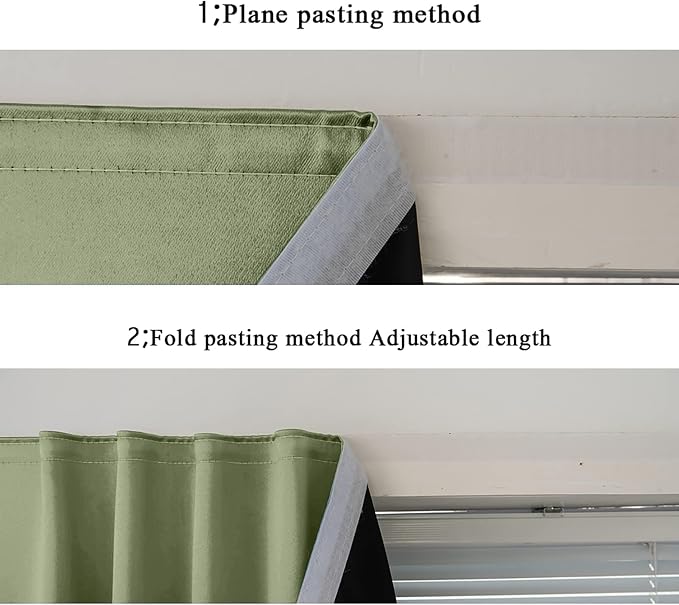 AJAZZ Self Adhesive Curtains 100% Blackout Shades Window Cover Sticky Curtain - Image 5