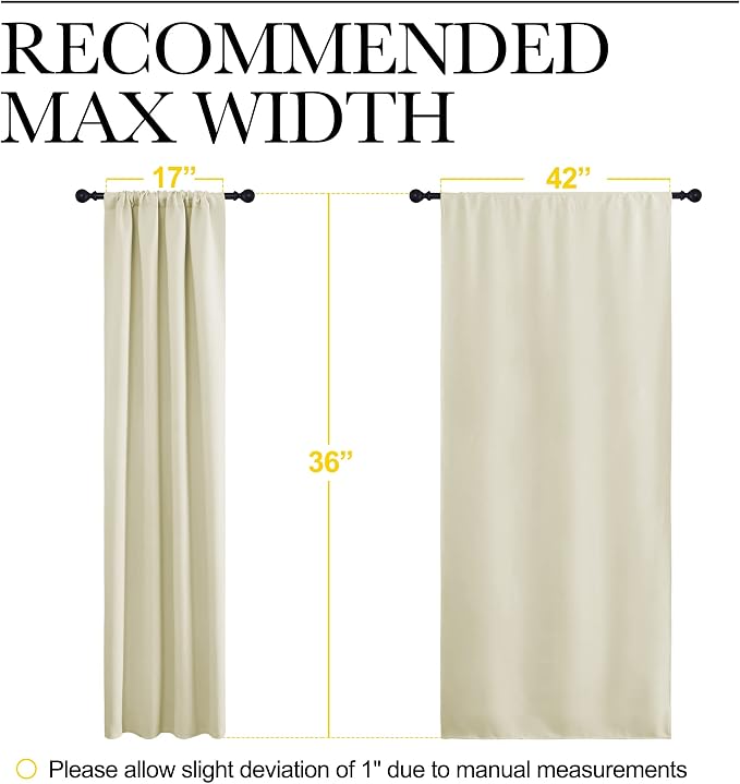 NICETOWN Kitchen Curtains, Short Blackout Curtains & Drapes, Small Window - Image 7