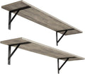 DINZI LVJ Long Shelf, 31.5 Inch Large Wall Mounted Shelves Set of 2, by DINZILVJ