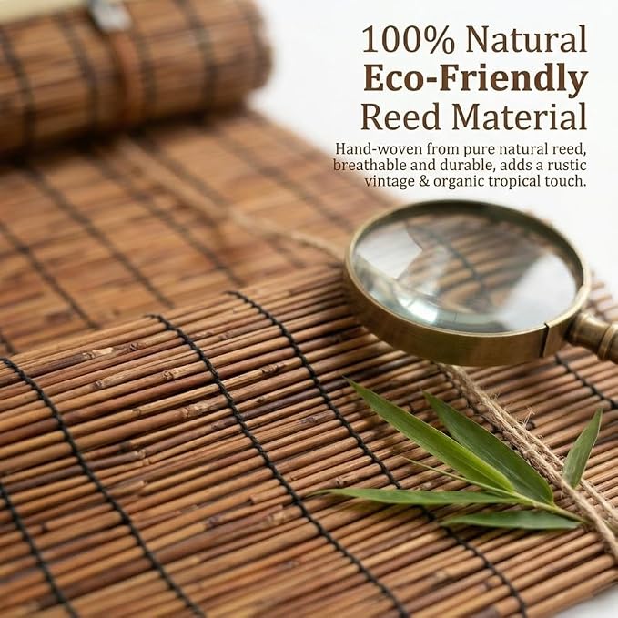 Bamboo Roller Shades for Outdoor Patio, Outside Waterproof Sun Shade, Privacy - Image 3