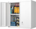 GREATMEET Metal Wall Cabinet, Wall Mounted Storage Cabinet by GREATMEET