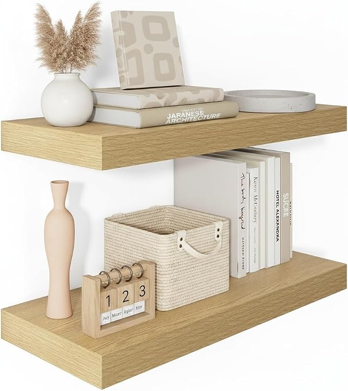 Vivelove 12 Inch Deep Floating Shelves 24 inch Long, 24 x 12 Wide Display by VIVELOVE