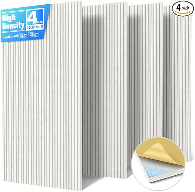 4 Pack Large Acoustic Panels Sound Absorbing by Unknown