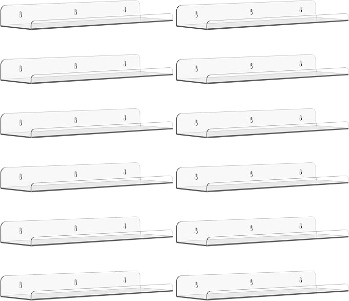 Qukaka Floating Shelves for Wall Decor, Living Room, Bathroom Decor, Nail by QukakaHomeCare