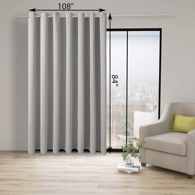 BONZER Room Divider Curtain Total Privacy Wall Wide Grommet Room Darkening - Image 3