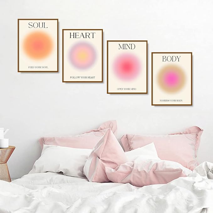 NCYEL 4 colorful abstract halo posters angel number positive energy - Image 3