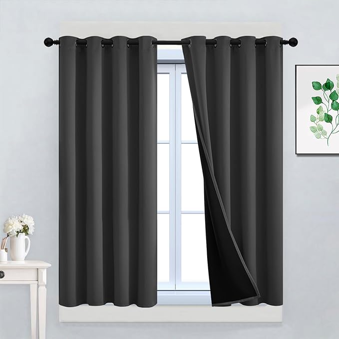 Yakamok 100% Blackout Curtains, 2 Thick Layers Thermal Insulated Total Blackout by Yakamok