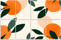 8 Pack Art Acoustic Panels Sound Absorbing Boho Botanical Leaf Orange Green by Unknown