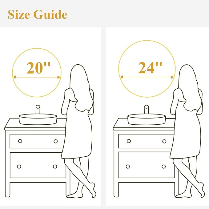 Fabuday Round Gold Mirror for Wall - Image 7