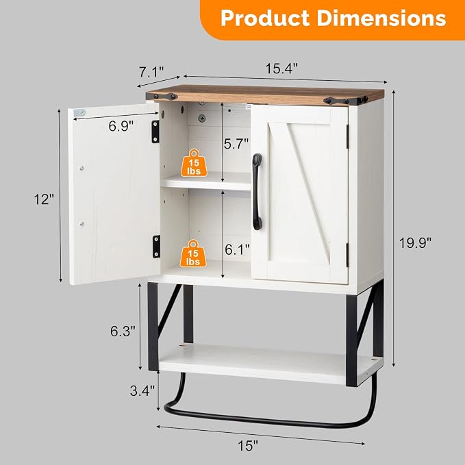 VINGLI Bathroom Wall Cabinet - Image 3