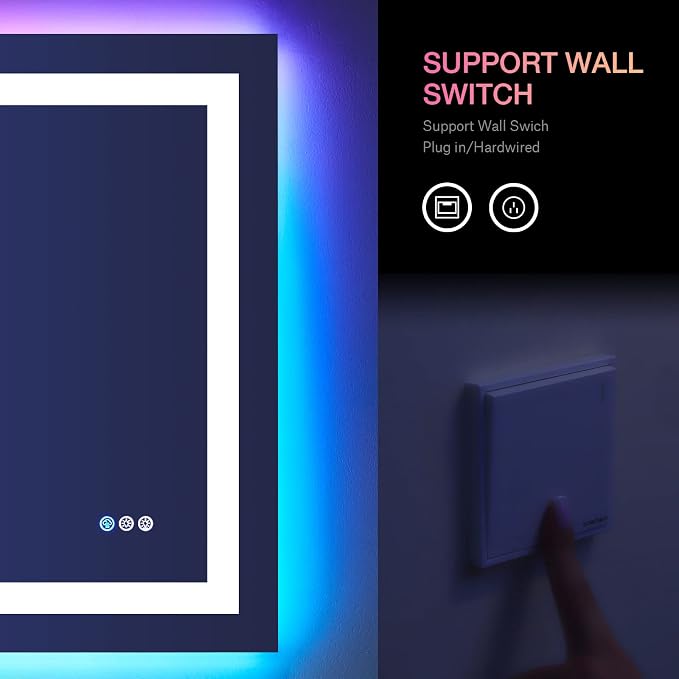 LOAAO 48"X40" LED Bathroom Mirror - Image 7