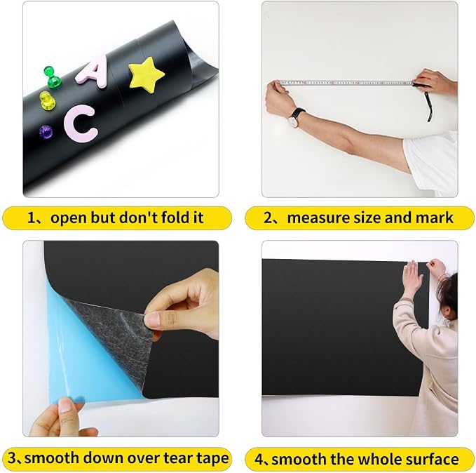 Magnetic Chalkboard Contact Paper, Magnetic Black Board Wall Decal - Image 6