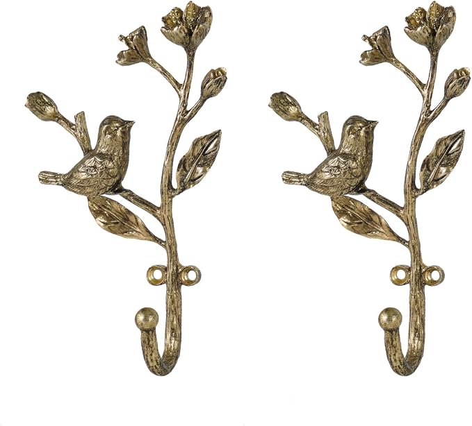 SOFFEE DESIGN 2pcs Metal Dark Gold Coat Hooks by SOFFEEDESIGN