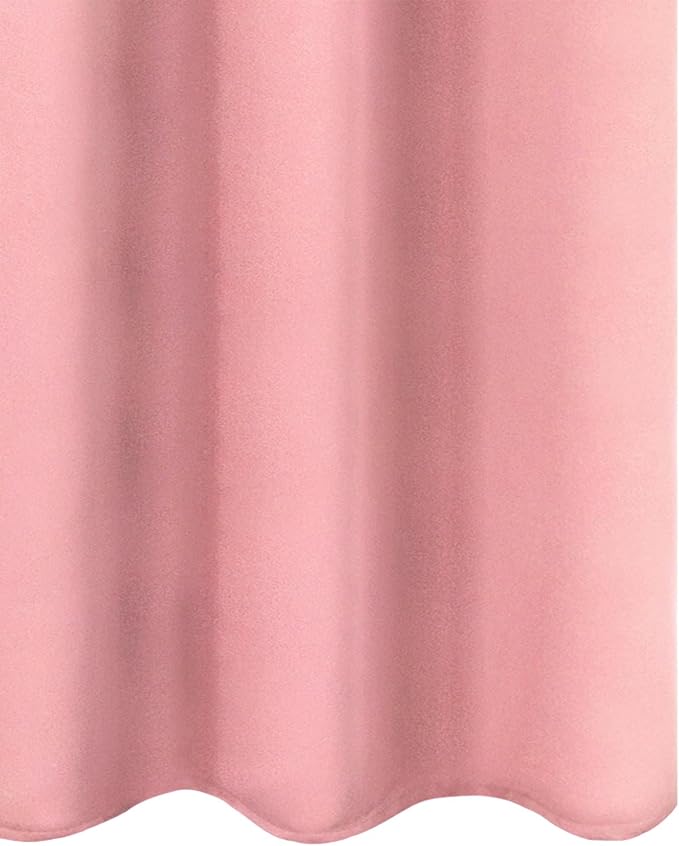 LEMOMO Blackout Curtains 52 x 120 Inch Long Pink Curtains Set of 2 Panels Room - Image 8