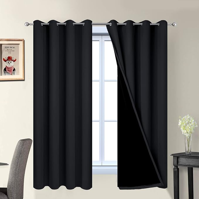 Yakamok 63 Inch Length 100% Blackout Curtains by Yakamok