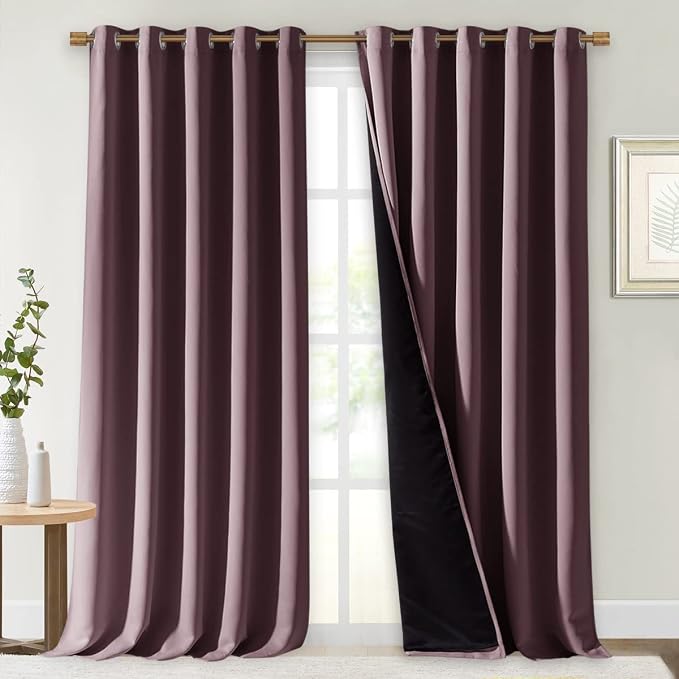 NICETOWN Dry Rose 100% Blackout Curtains by NICETOWN