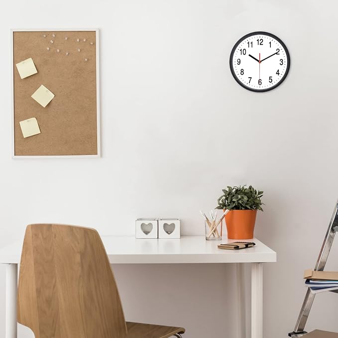 Foraineam 2-Pack Silent Non Ticking Wall Clock - Image 8
