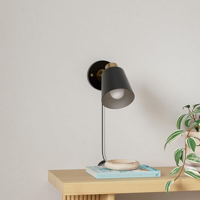 VATONI Wall Sconce Plug in, Remote Control Dimmable Wall Sconces and Adjustable - Image 2
