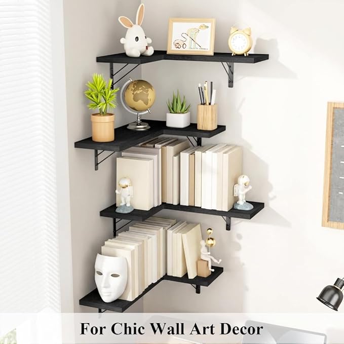 Love-KANKEI Corner Shelf Wall Mounted, Floating Wall Shelves - Image 3