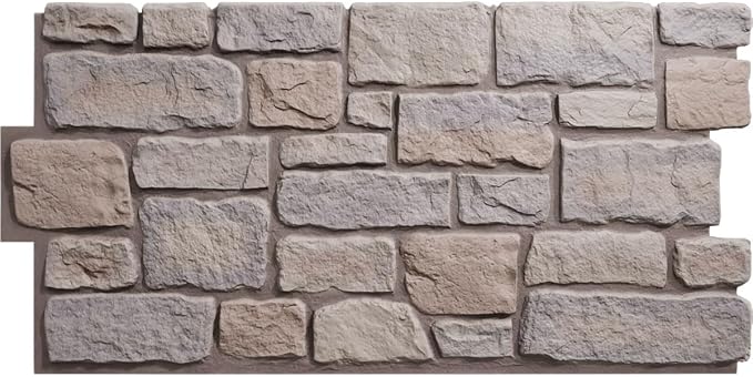 EverStone Cobblestone Faux Stone Panel, Harbor Mist Color by EkenaMillwork