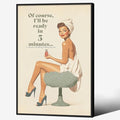 Boho Sage Green Bathroom Poster Vintage 70s Pin Up Girl Wall Art 16X24 inch by Unknown