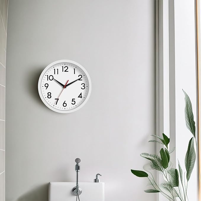DAXSMY Wall Clock Modern Battery Operated 10 Inch Simpel Silent Non Ticking - Image 7