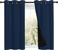 NICETOWN Navy 100% Blackout Curtains 45 inch Long 2 Panels Set, Thermal by NICETOWN