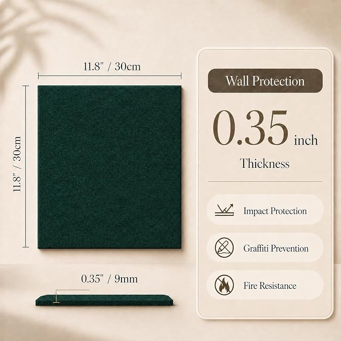 Large Cork Boards for Walls – 36" x 24" Self Adhesive Felt Wall Tiles - Image 2