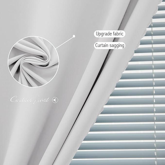 Blackout Curtains for Bedroom Sticky Curtain Blackout Window Cover Self - Image 5