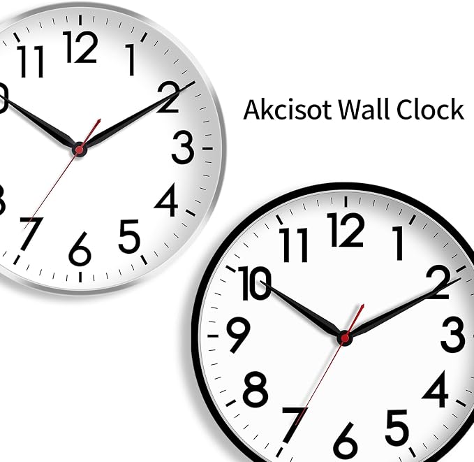 AKCISOT 16 Inch Wall Clock Large Silent Non-Ticking Wall Clocks Battery Operated - Image 2