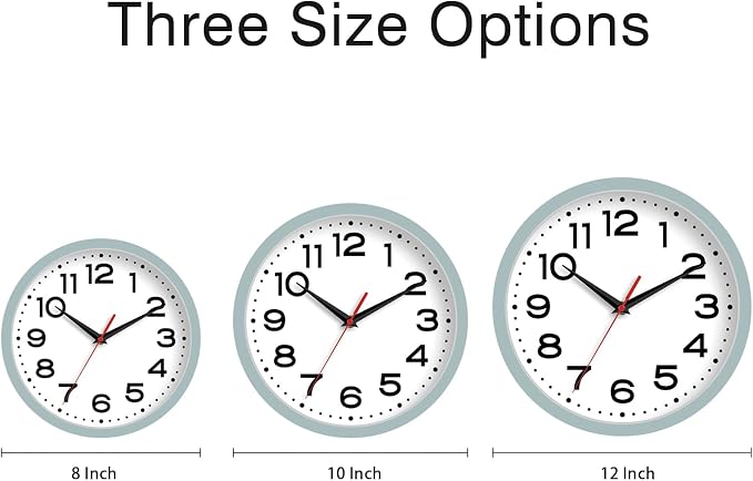 Roymnie Wall Clock Silent Non-Ticking Modern Clock Battery Operated10 Inch - Image 7