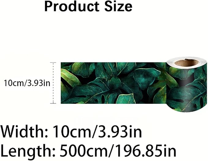 Tropical Leaf Wallpaper Border 196x4 Inch Peel and Stick Wall Border Self - Image 4