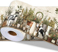 Farmhouse Wallpaper Border Wall Border Trim Peel and Stick 19.7 x 4 Inch Cattle by PRESSINART