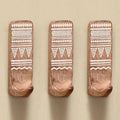 IndianShelf 10 LB- 12 Pieces Decorative Wood Adhesive Wall Hooks–Boho Peel and by IndianShelf