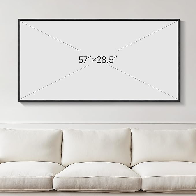 Large Framed Abstract Wall Art for Living Room, Horizontal Black and White - Image 7