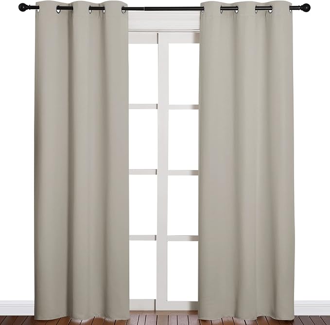 NICETOWN Natural Living Room Blackout Curtains - Image 2