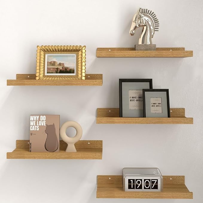 RICHER HOUSE 5 Set Floating Shelves by RicherHouse