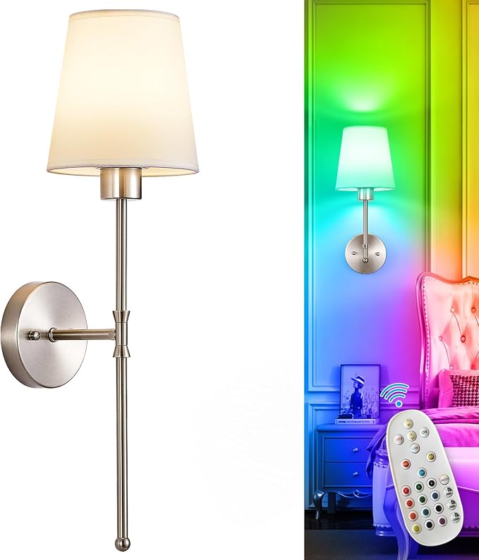Depuley Battery Operated Wall Sconce: Set of 2 Wireless Wall Lights by Depuley